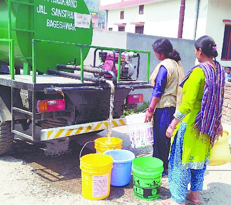 water scarcity in bageshwar  on Tuesday
