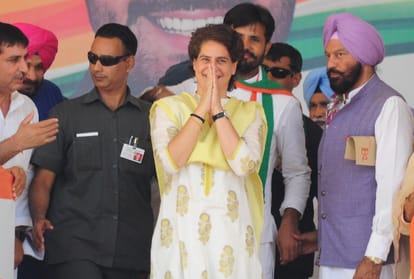 Lok sabha election 2019, Priyanka gandhi rally in Bathinda of Punjab