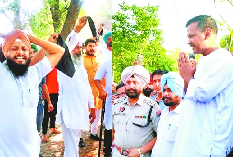 Lok sabha elections 2019, Shown black flags to Arvind Kejriwal in punjab