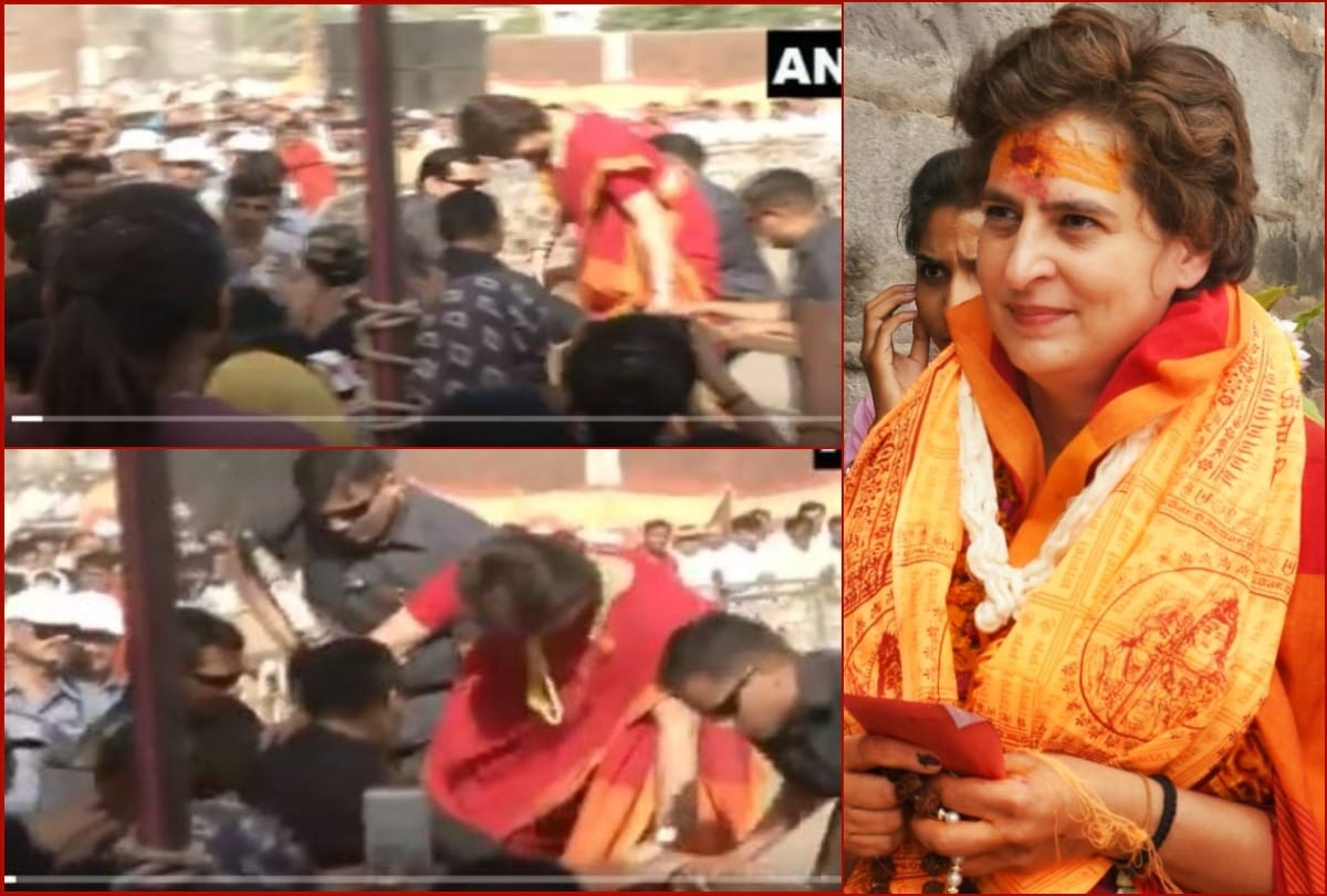 Lok Sabha Chunav 2019: Priyanka Gandhi jump barricade for Women, shake hand with Modi supporters