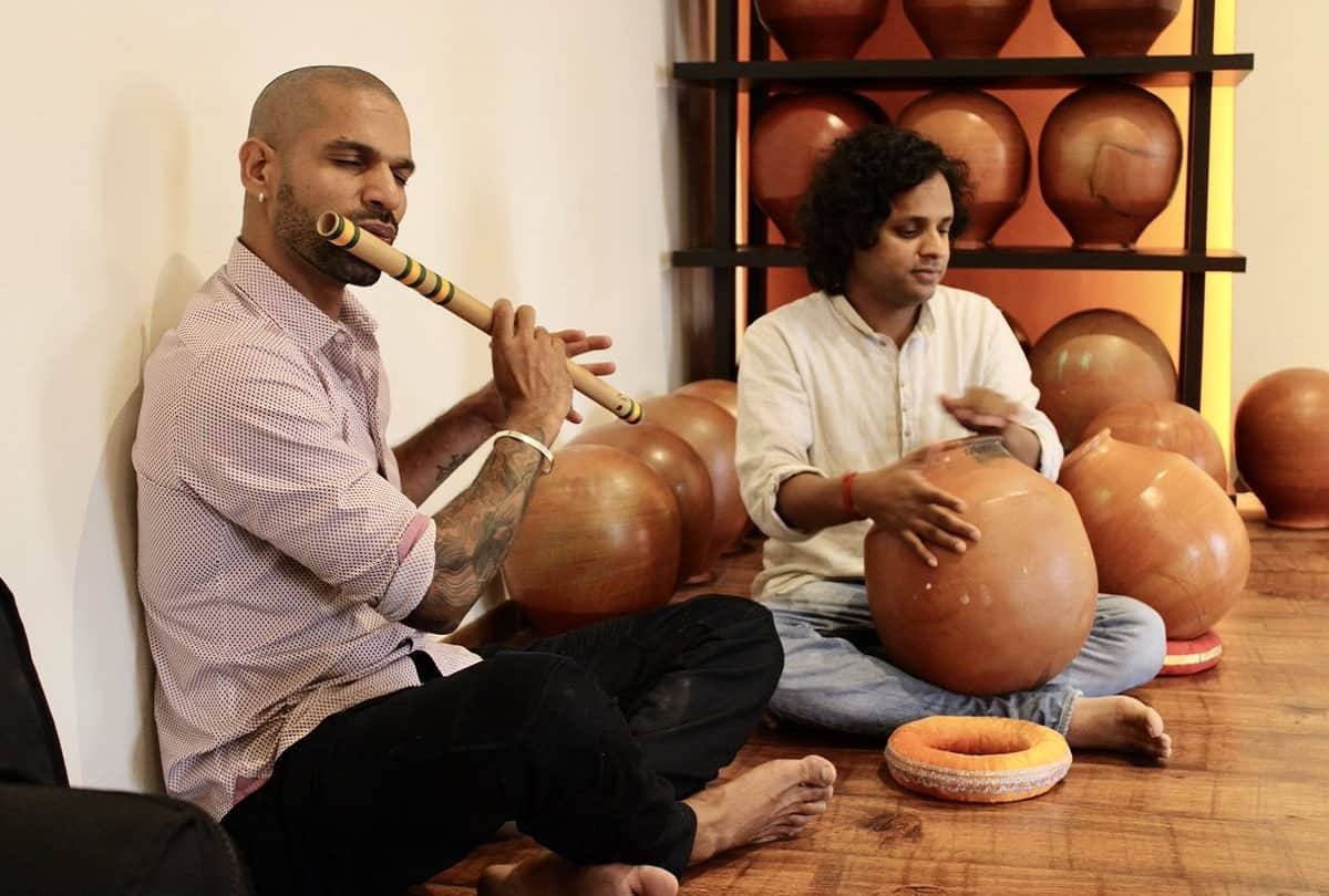 Shikhar dhawan is learning flute to remove his tension before cricket world cup 2019