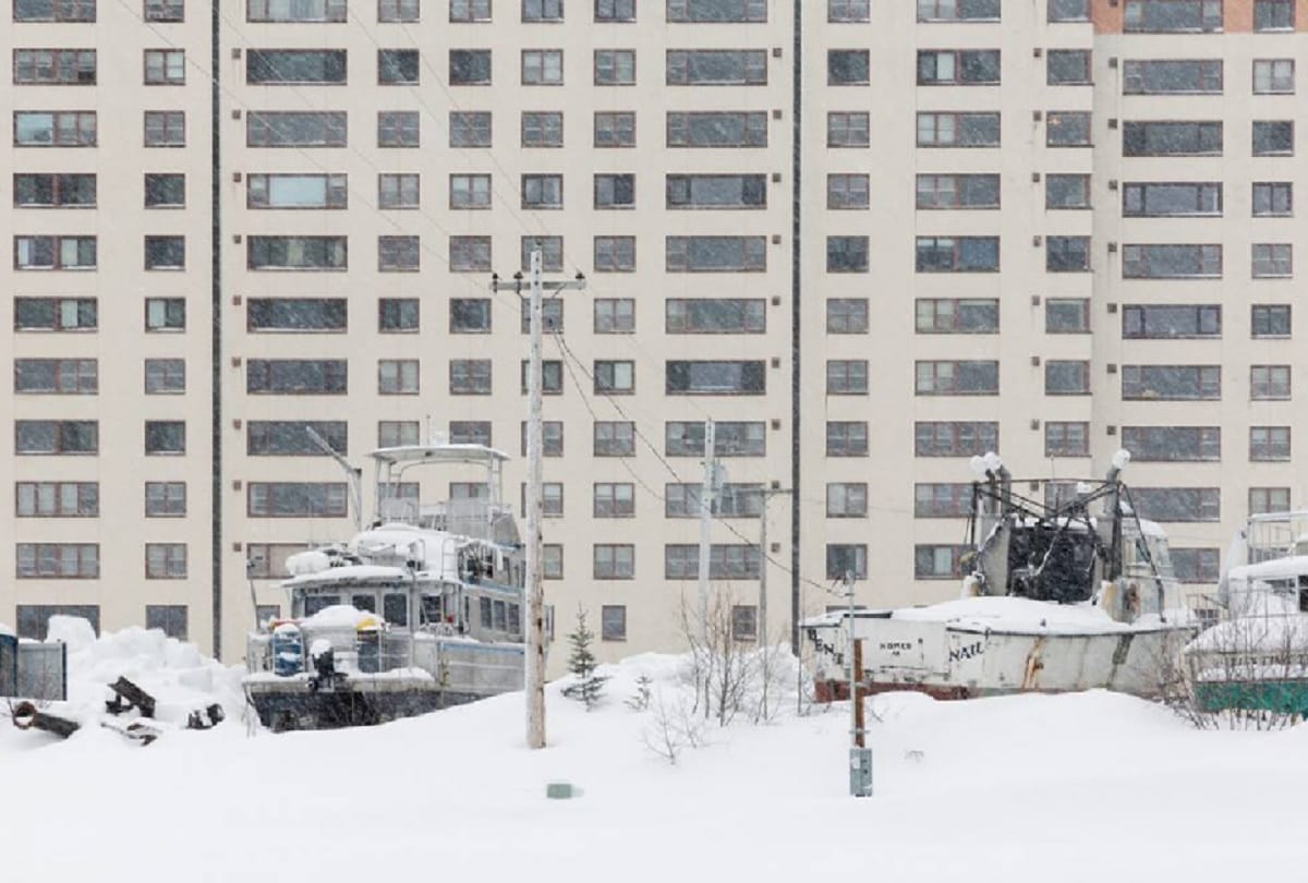Begich Towers whittier Alaska a complete town in one 14 storey building