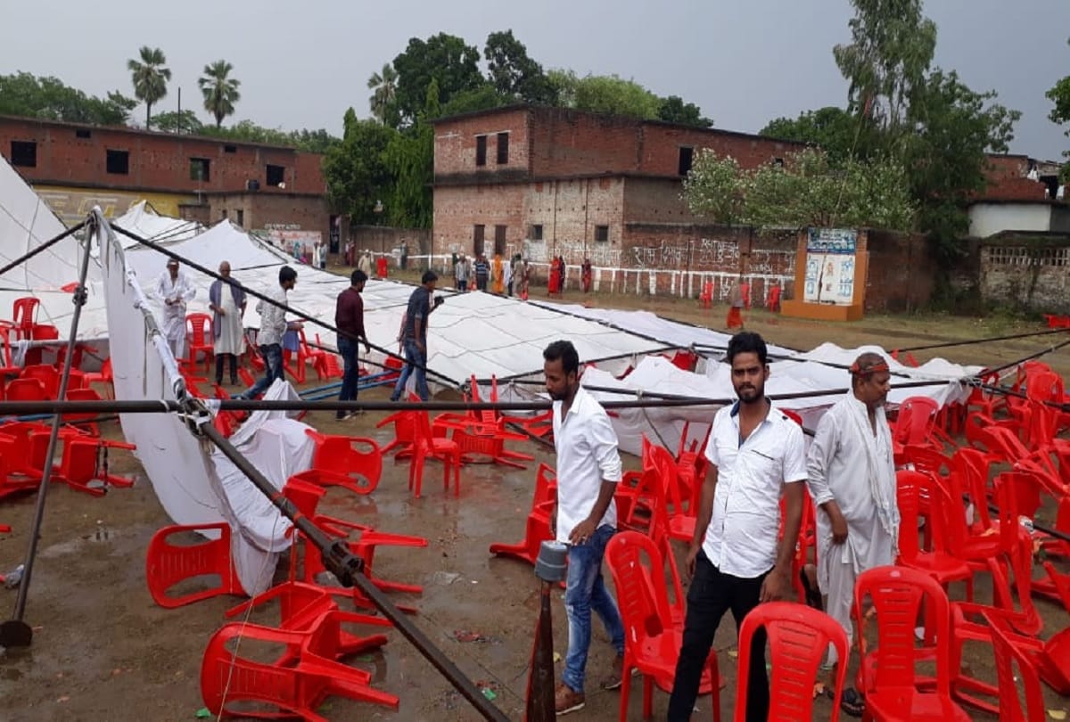 lok sabha elections 2019 weather disturbed Priyanka Gandhi election rally