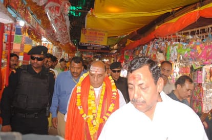 lok sabha elections 2019 home minister rajnath singh worship vindhyavasini temple mirzapur