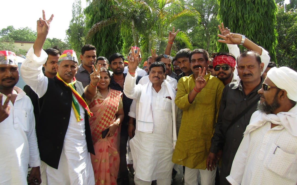 Lok sabha elections 2019 shivpal yadav road show in support candidate in sonbhadra