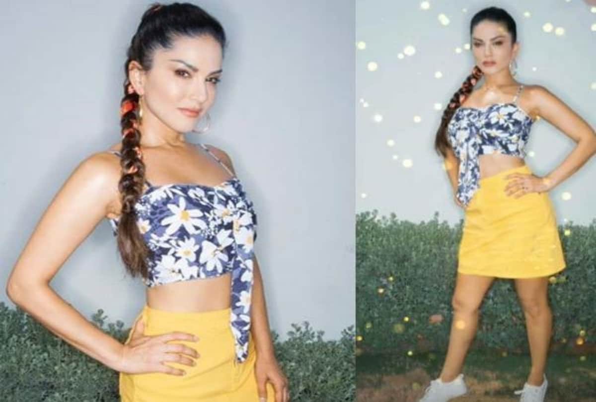Sunny Leone looks gorgeous in this skirt top cost of this dress is worth just Rs 2000