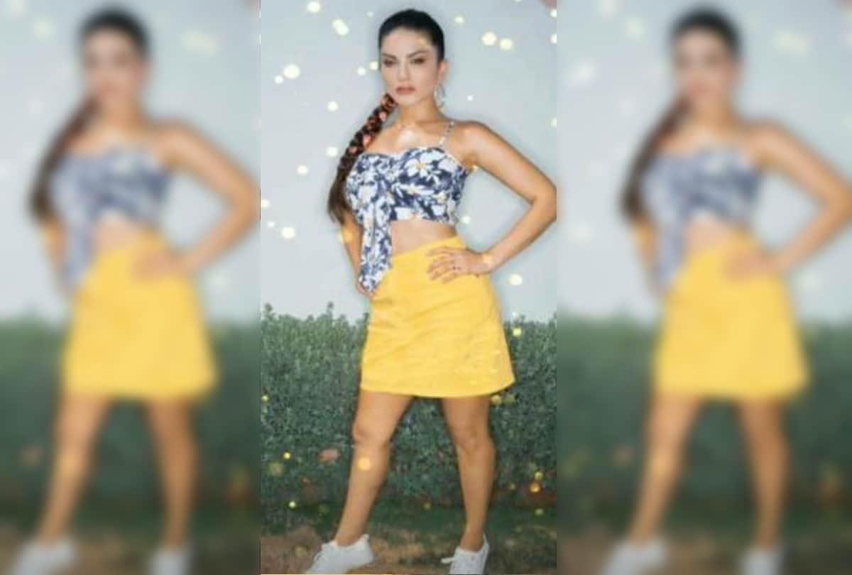 Sunny Leone looks gorgeous in this skirt top cost of this dress is worth just Rs 2000