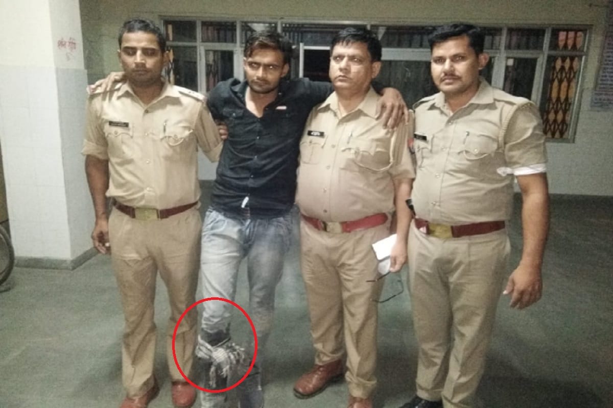 Encounter between police and crooks in Muzaffarnagar and arrested of two accused