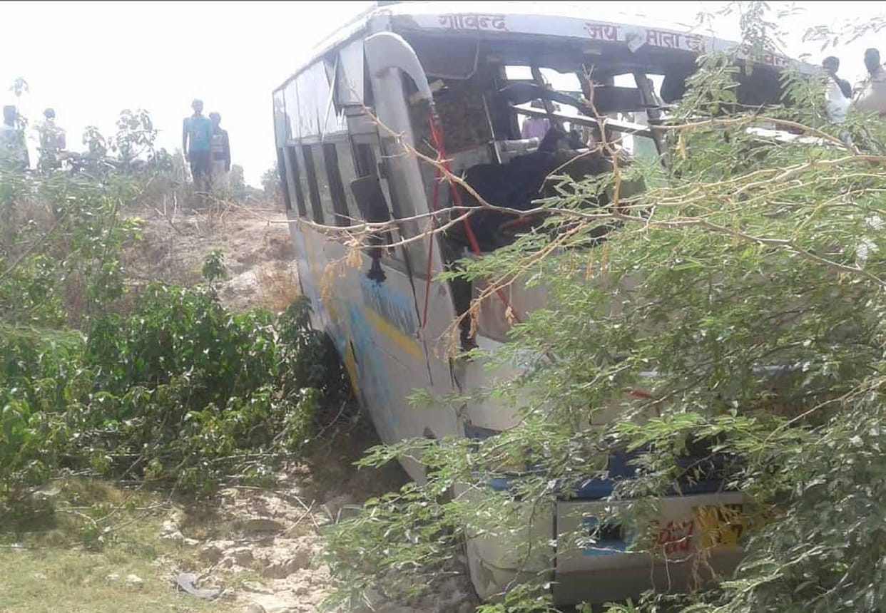 20 passengers injured in bus accident in unnao