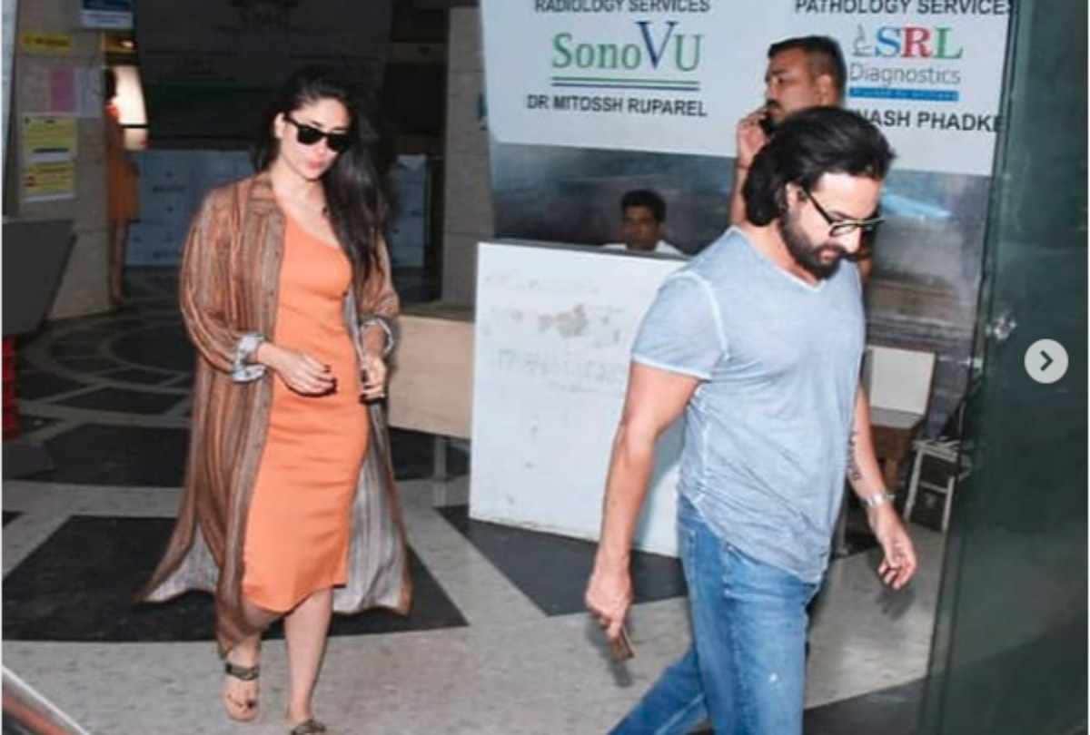 saif ali khan and kareena kapoor spotted outside of a clinic in bandra