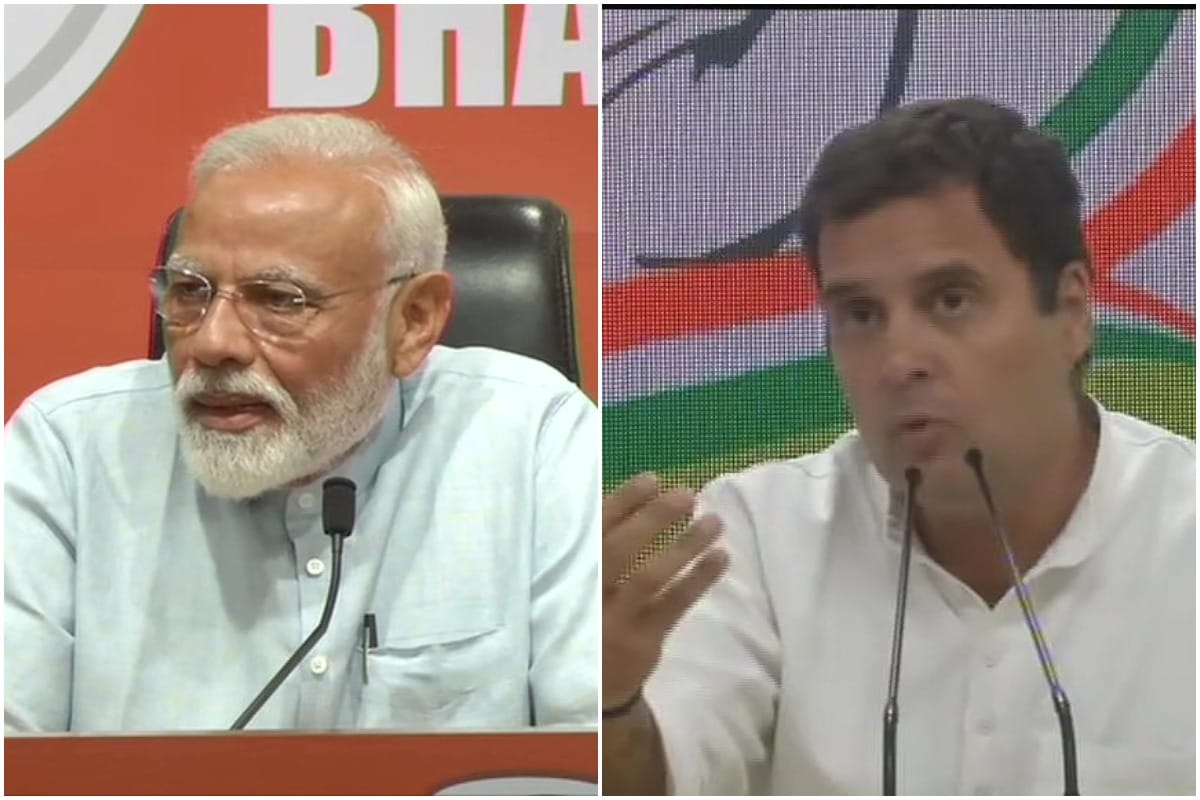 Lok Sabha chunav 2019: Narendra Modi and Rahul Gandhi Press Conference at same time