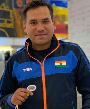 Pankaj won the silver medal in international shooting competition
