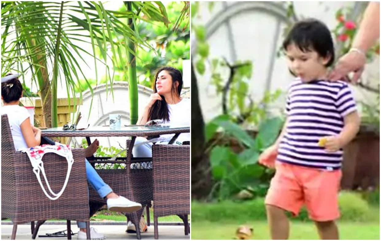 Kareena kapoor and her bestie Malaika Arora were spotted at Amrita Arora house with Taimur