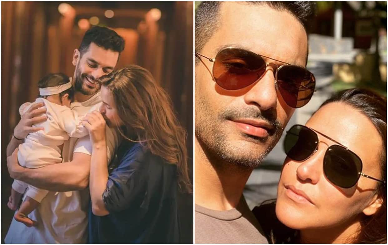 Neha Dhupia Angad Bedi Celebrating six month birthday of Mehr