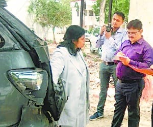 Sadar MLA attacked or accident, forensic team examined for one and a half hour