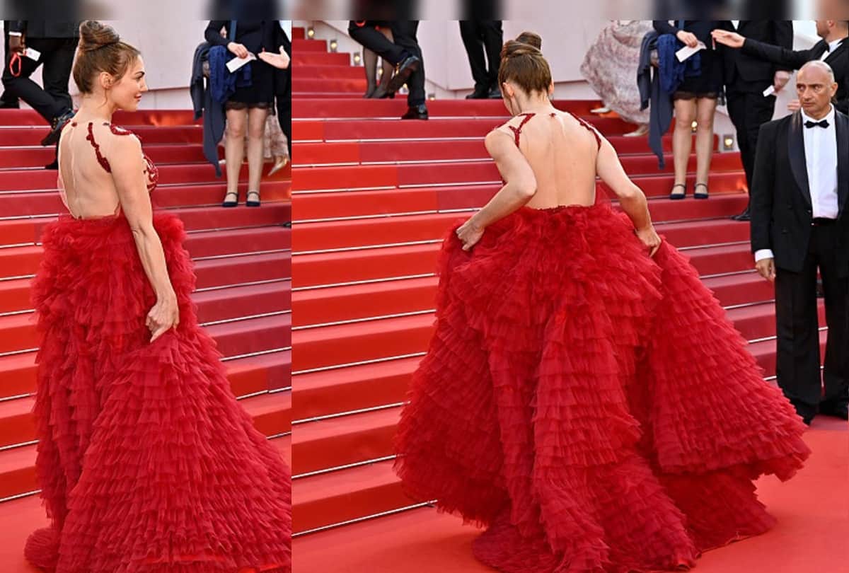 Cannes 2019 Turkish Actress Meryem suffers wardrobe malfunction
