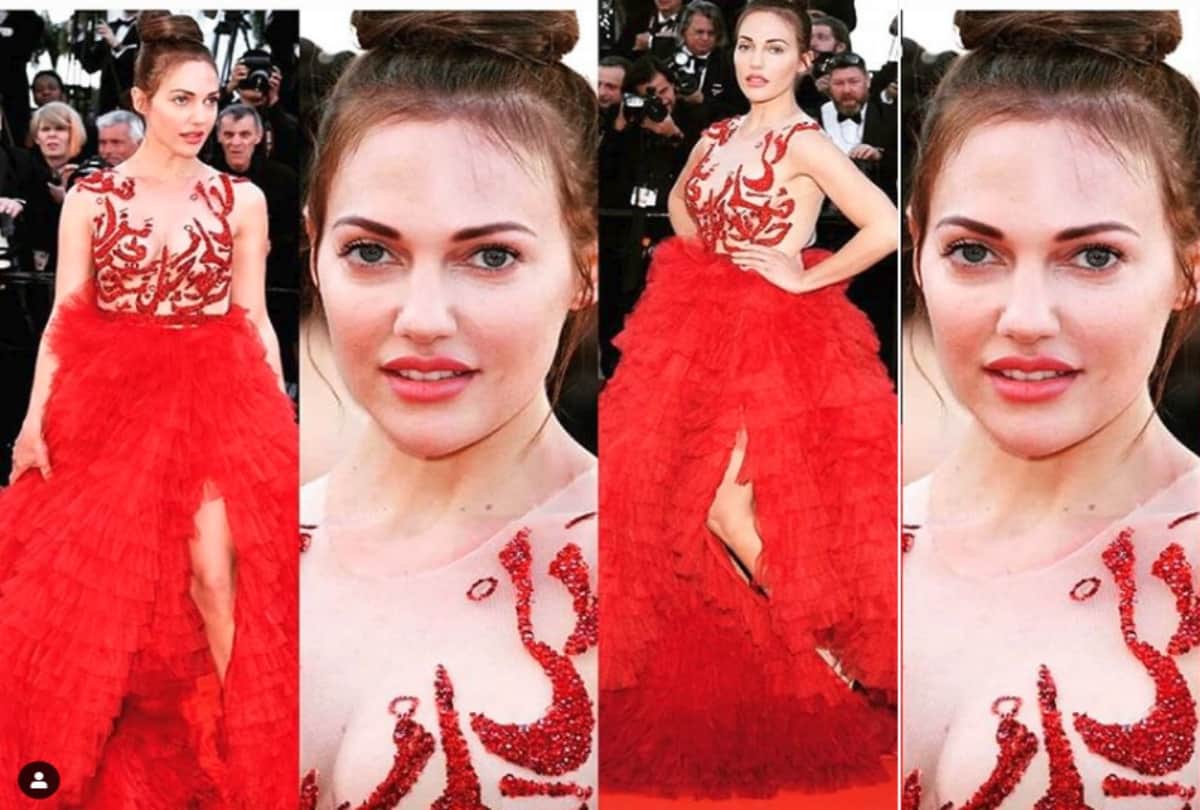 Cannes 2019 Turkish Actress Meryem suffers wardrobe malfunction