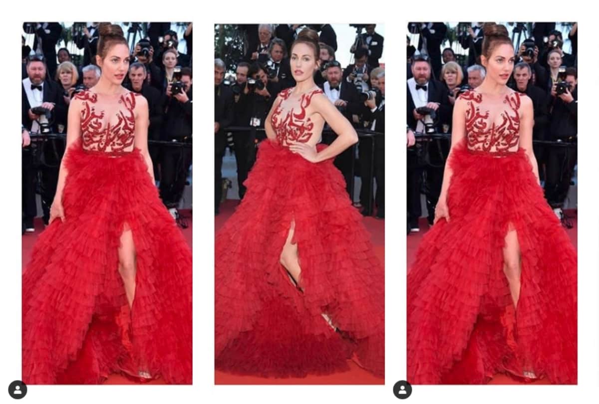 Cannes 2019 Turkish Actress Meryem suffers wardrobe malfunction