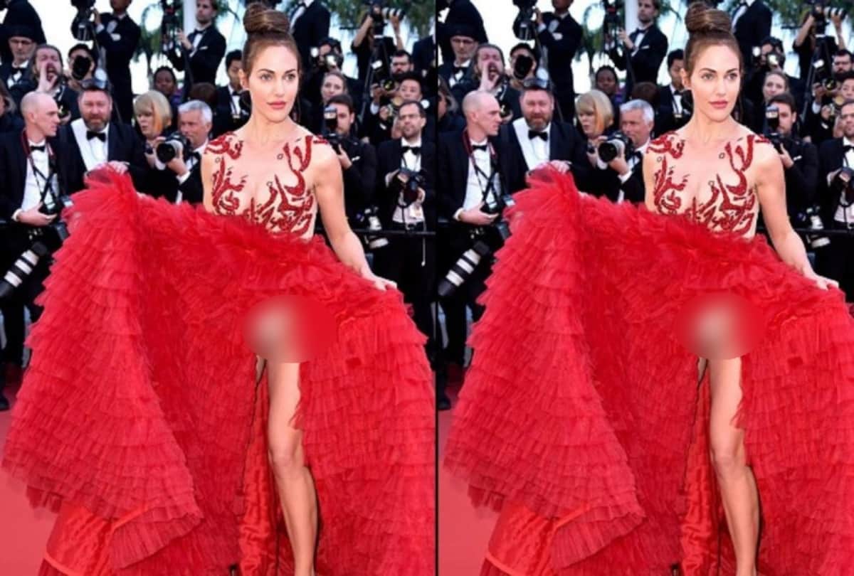 Cannes 2019 Turkish Actress Meryem suffers wardrobe malfunction