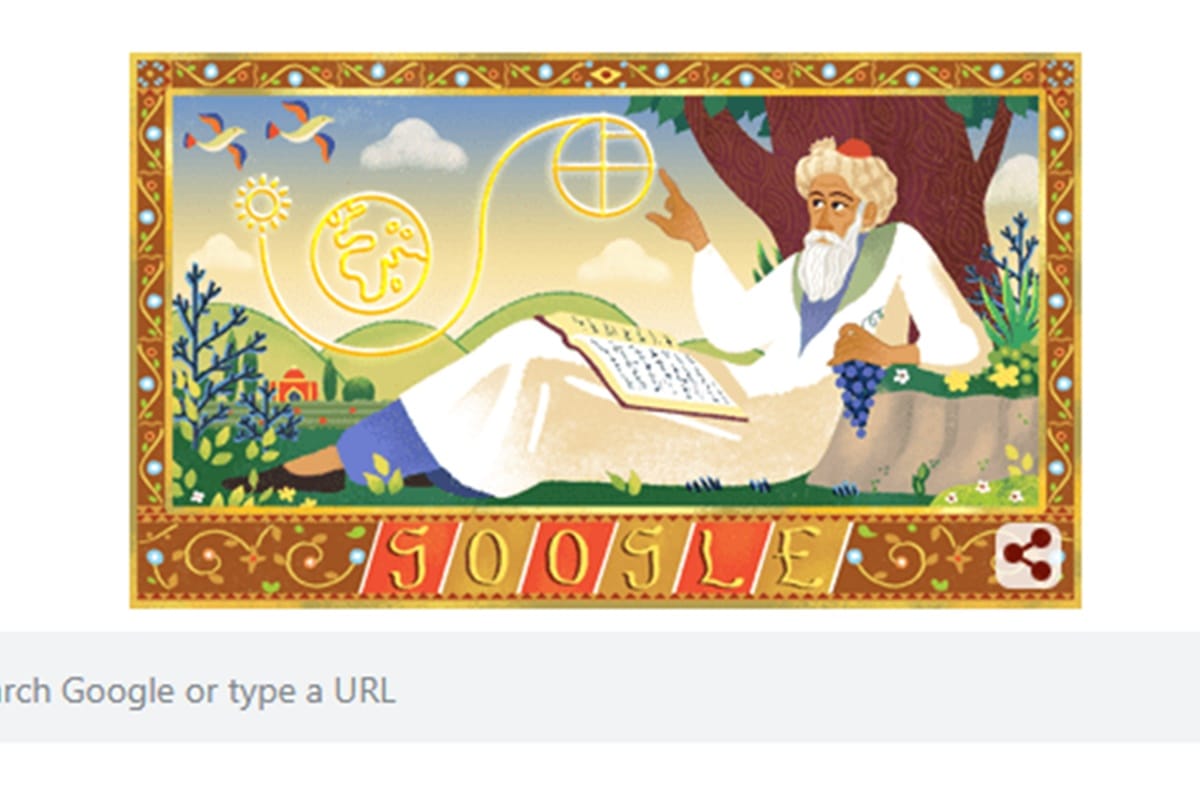 Google celebrated 971st birthday of renowned mathematician, philosopher Omar Khayyam with doodle