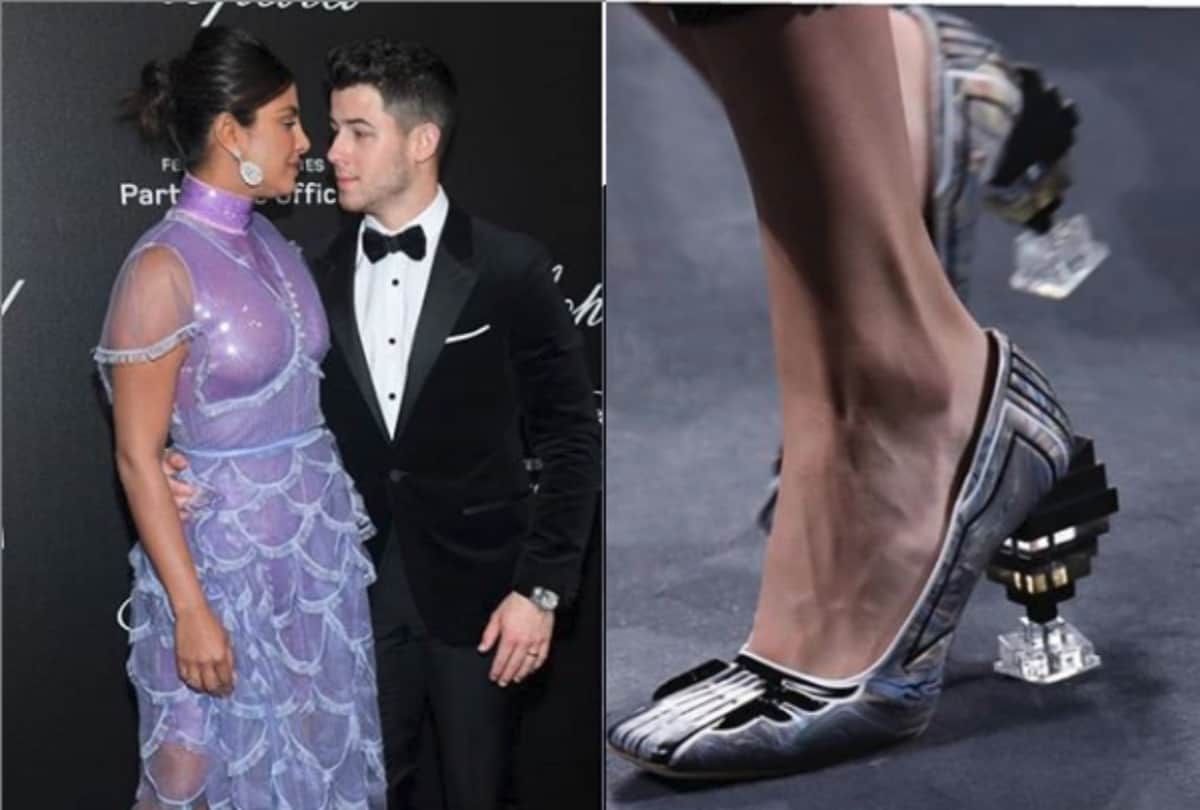 priyanka chopra cannes 2019 party look lavender color fish scale dress mocked by fans