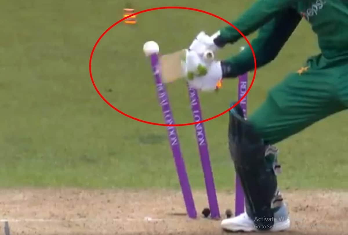 VIDEO: Shoaib Malik rattles all three stumps in hit wicket dismissal vs England