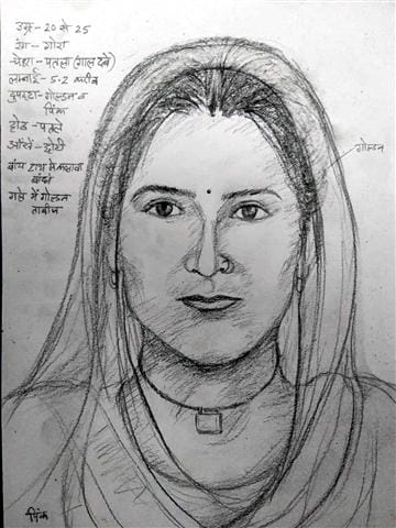 Sketch of kidnapping woman