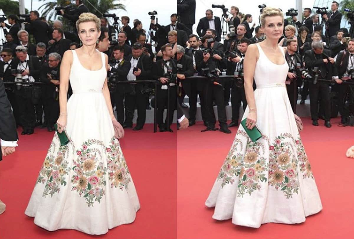 Cannes 2019: Melita Toscan red carpet dress is from Sabyasachi collection