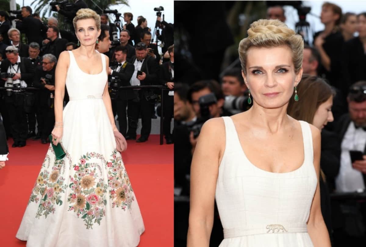 Cannes 2019: Melita Toscan red carpet dress is from Sabyasachi collection
