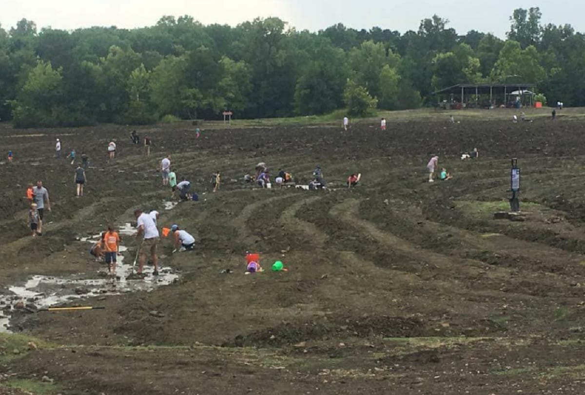 Crater of Diamonds mine where every people can search diamonds