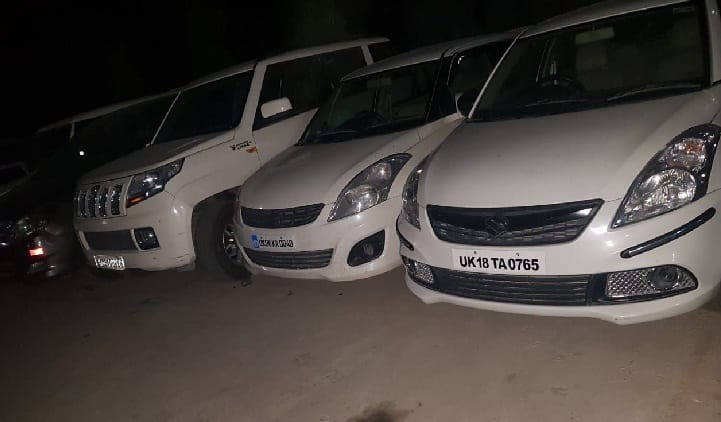10 taxis recovered in connection with the smuggling gang