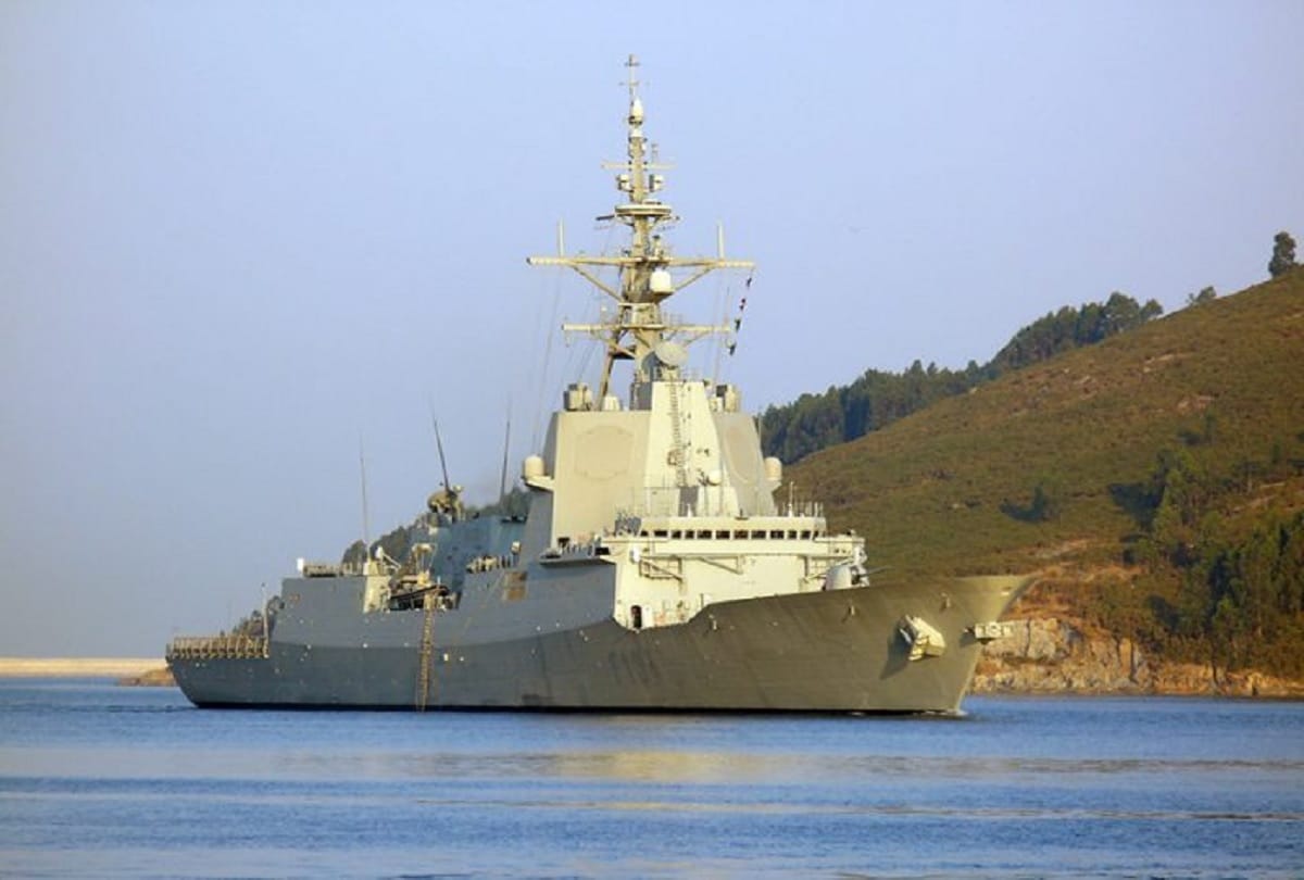 Spanish Navy ship arrived on a trip to Mumbai