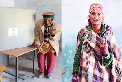 lok sabha election 2019: Many elderly voters reached bare foot in polling booth