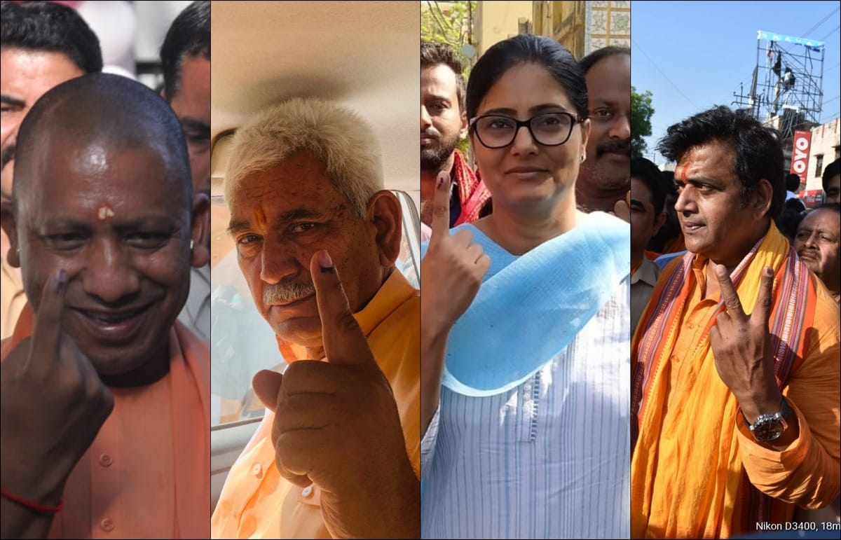 Lok Sabha Elections 2019 Voting For Seventh Phase  yogi Manoj sinha cast his vote