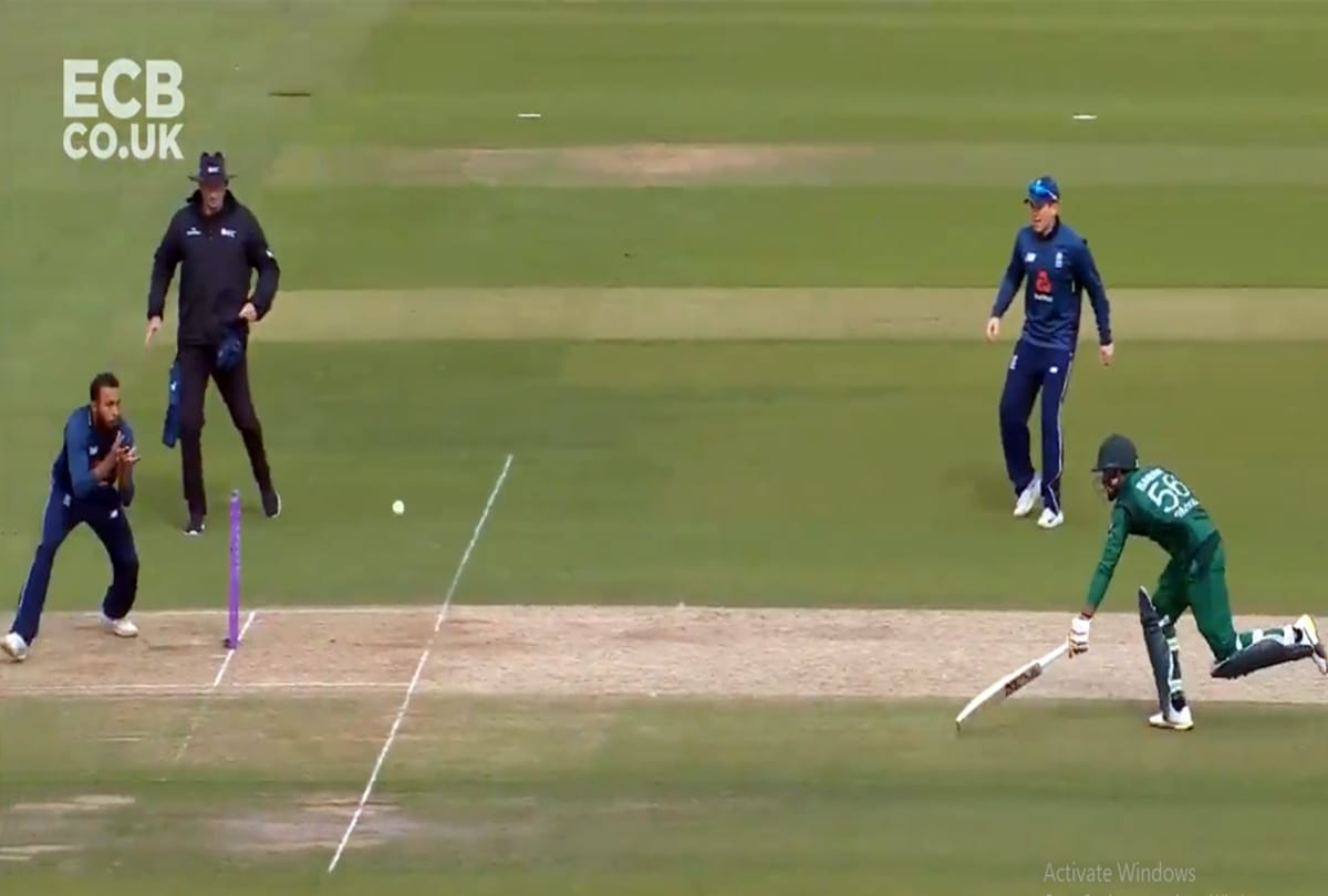 England vs Pakistan: Adil Rashid copied ms dhoni style for run out Babar Azam