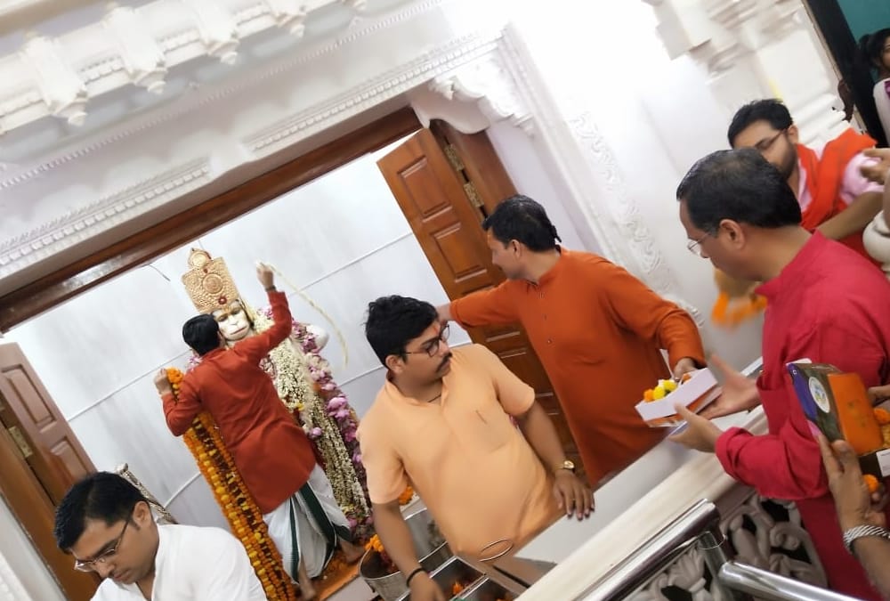 Deputy Chief Minister Dinesh Sharma in Hanuman temple on jyesth mangal.