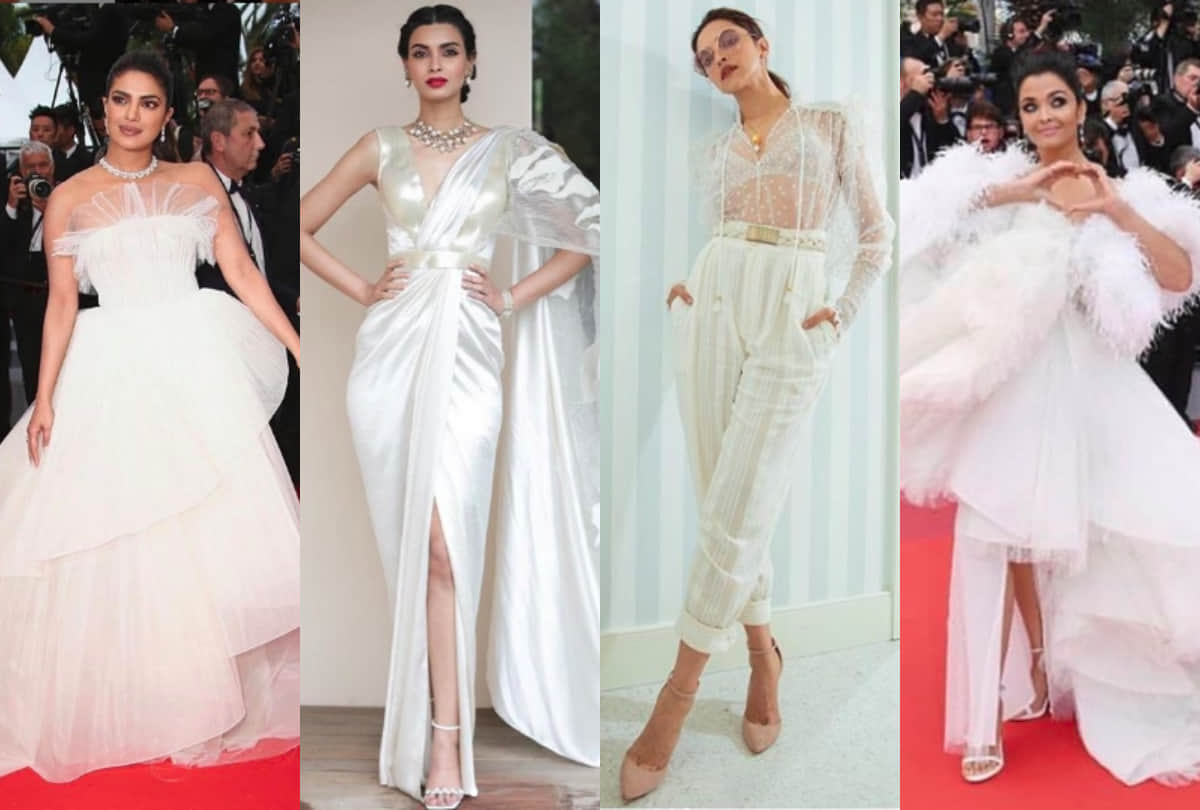 bollywood celebrities white looks rocks in cannes 2019