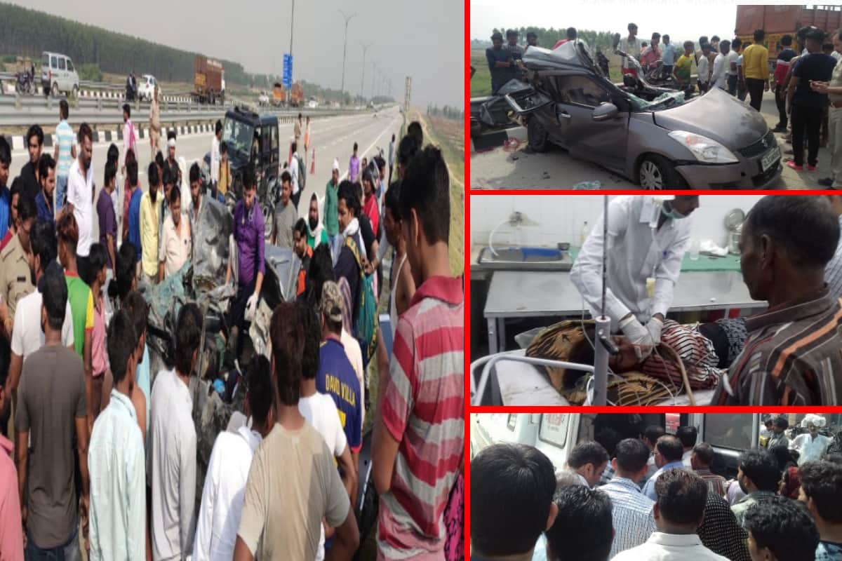 Four students of MBBS died in car accident on Eastern Peripheral Expressway at Baghpat