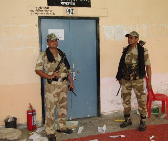 EVM kept between strong security in the Strong Room