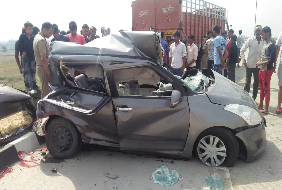 Four students of MBBS died in car accident on Eastern Peripheral Expressway at Baghpat
