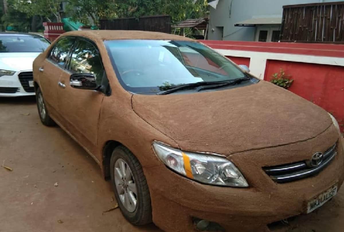 Ahmedabad man coats car with cow dung to cool it as temperatures rise