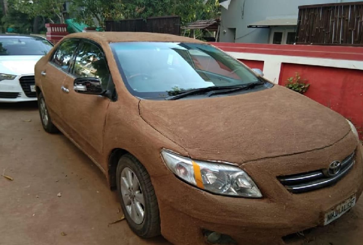 Ahmedabad man coats car with cow dung to cool it as temperatures rise