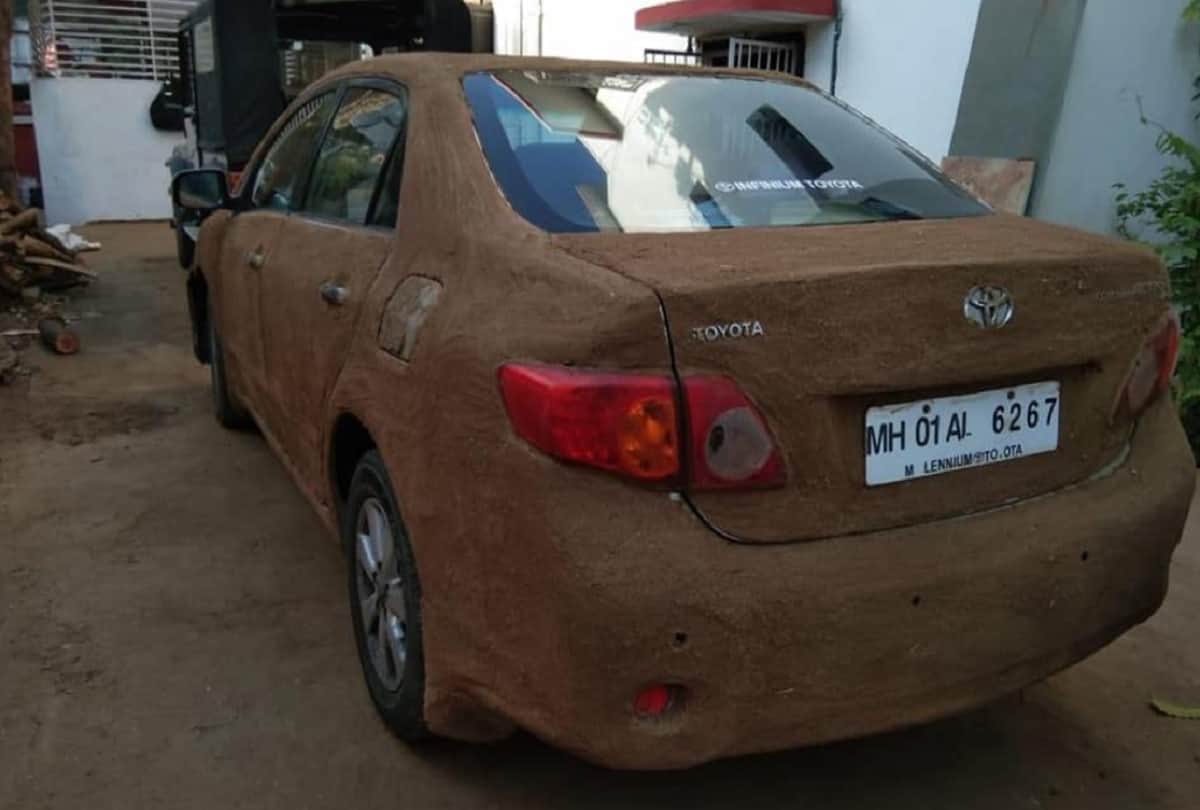 Ahmedabad man coats car with cow dung to cool it as temperatures rise