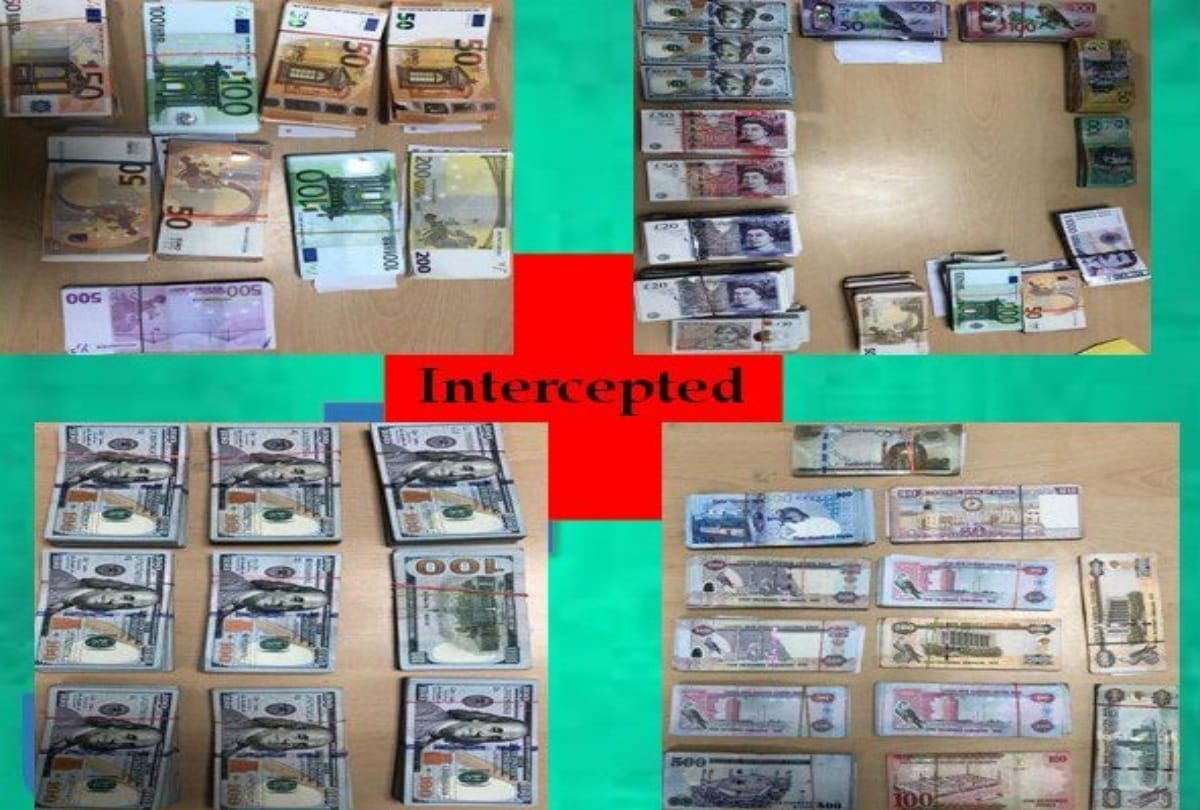 delhi igi airport custom officials seized 2 crore 30 lakh rupee various foreign currency