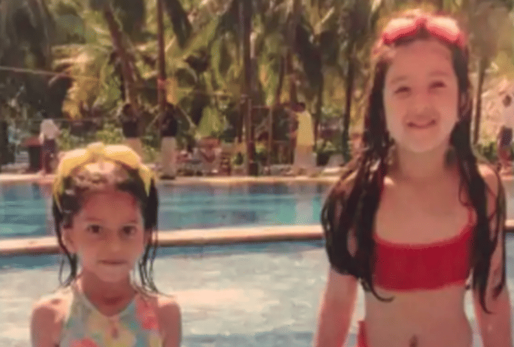 suhana khan childhood pictures with ananya pandey and navya naveli nanda