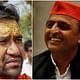 भोजपुरी स्टार निरहुआ व सपा अध्यक्ष अखिलेश यादव।