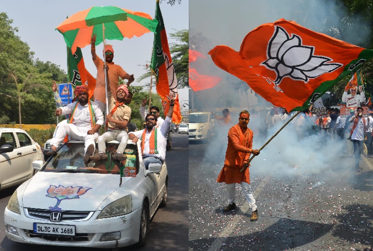 lok sabha elections result 2019 see photos of bjp win celebration in delhi