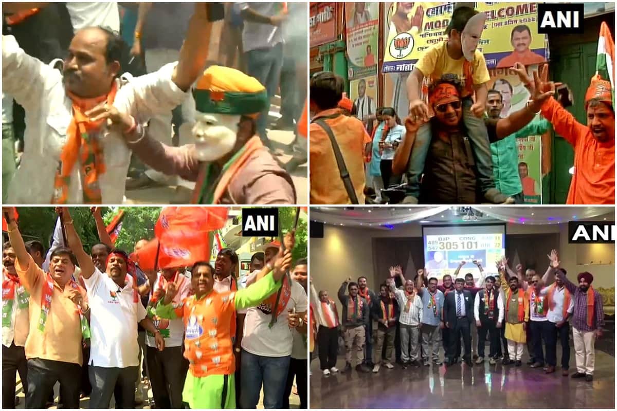 Lok Sabha Election Results 2019: bjp workers are celebrating as party get full majority