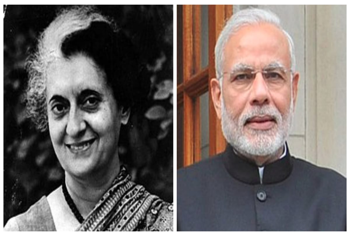 इंदिरा गांधी-नरेंद्र मोदी