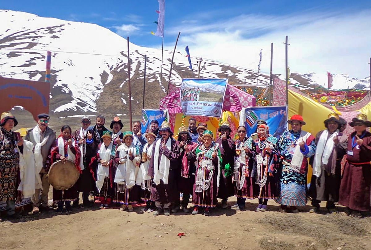 Lok Sabha Chunav Result 2019 BJP lead on world highest polling booth Tashigang